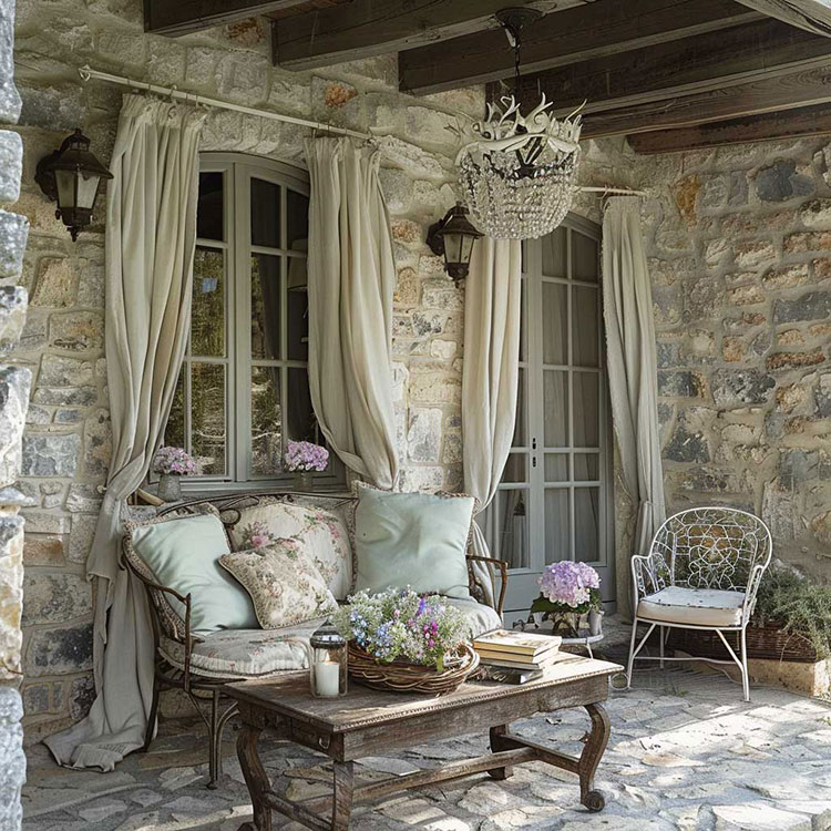 Idee per arredare un terrazzo shabby chic n.4