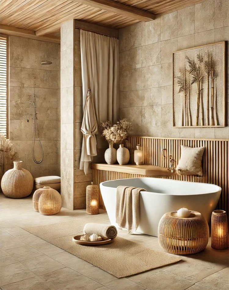 Idee bagno marrone e beige n.3