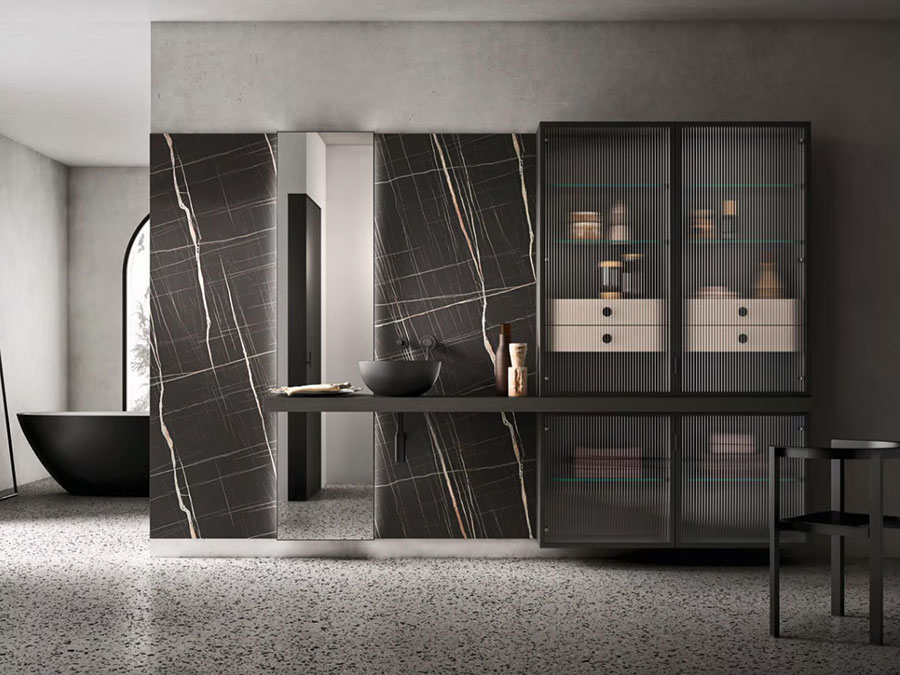 Bagno nero di design 01 Modello di bagno nero di design n.1