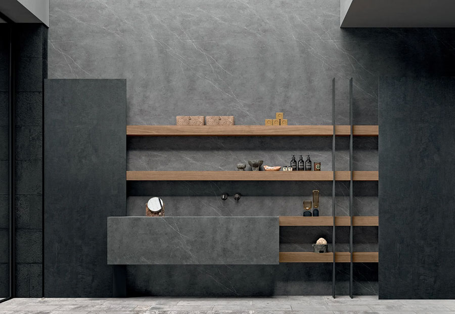 Bagno nero di design 05 Modello di bagno nero di design n.5