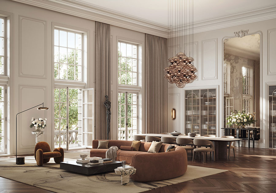 Foto interni casa stile neoclassico n.02
