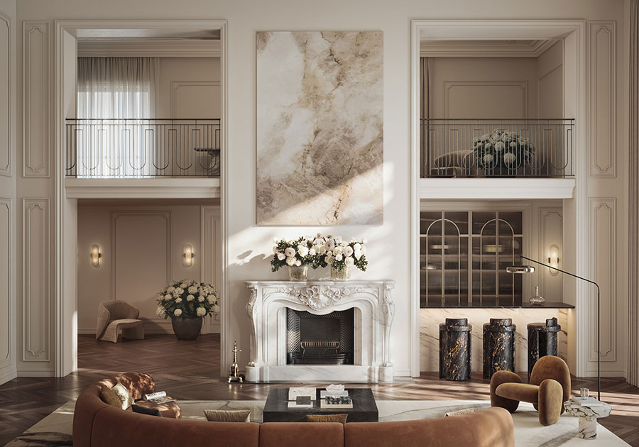 Foto interni casa stile neoclassico n.03