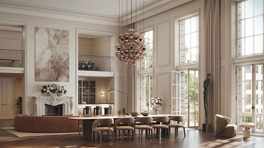 Foto interni casa stile neoclassico n.05
