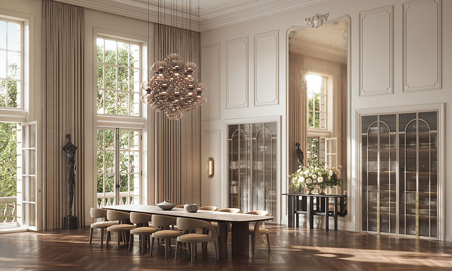 Foto interni casa stile neoclassico n.06