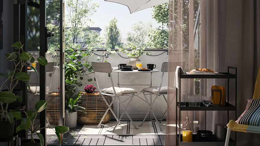 Idee arredamento balcone piccolo Ikea n.02