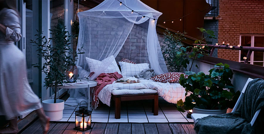 Come arredare un balcone piccolo con Ikea