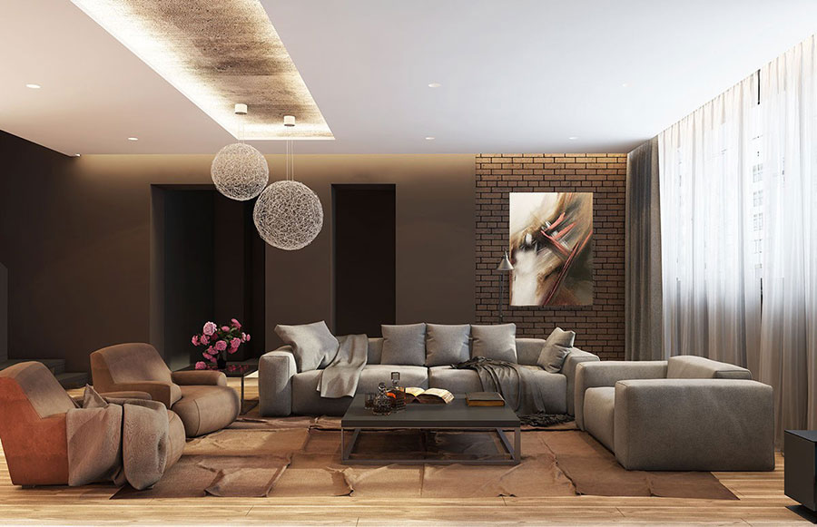 Progetto illuminazione controsoffitto soggiorno n.02