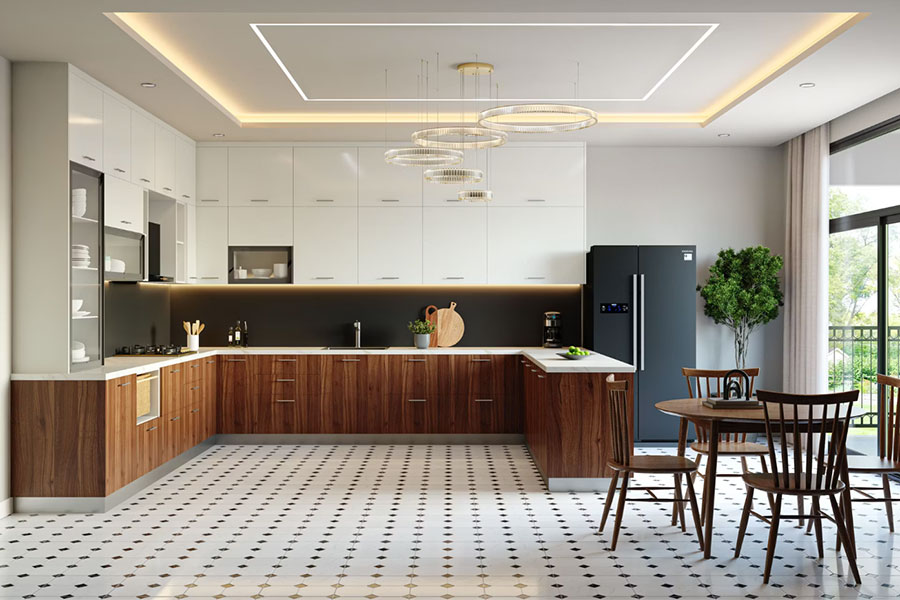 Idee illuminazione cucina led soffitto e controsoffitto 07 Idee per illuminare il controsoffitto in cucina n.07