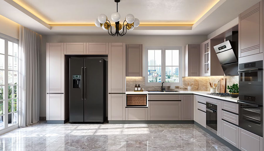 Idee per illuminare il controsoffitto in cucina n.09