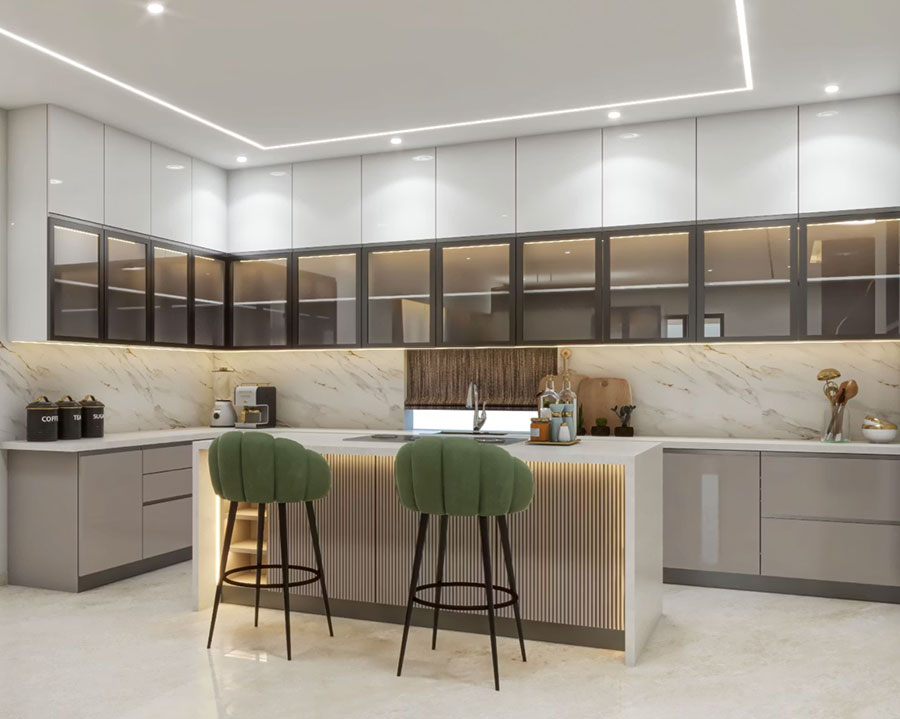 Idee illuminazione cucina led soffitto e controsoffitto 10 Idee per illuminare il controsoffitto in cucina n.10