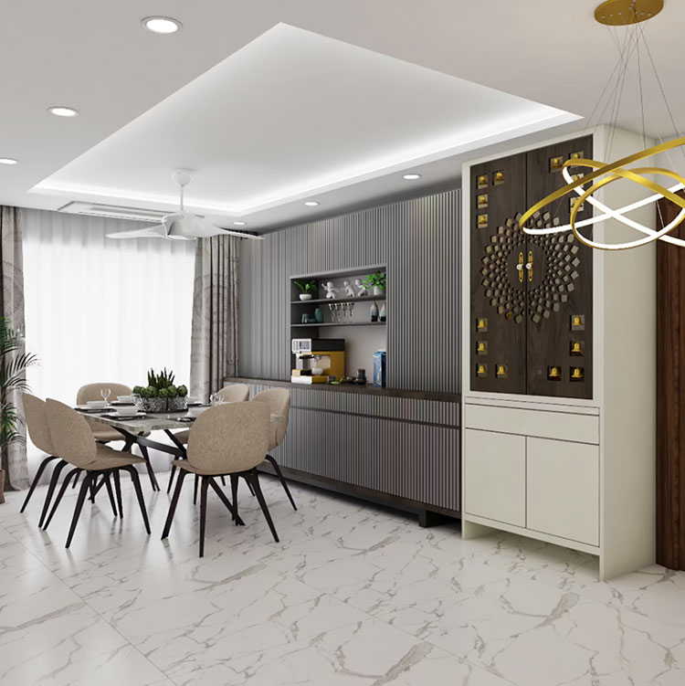 Idee per illuminare il controsoffitto in cucina n.11