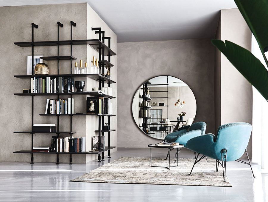 Modello di libreria a parete di design n.2