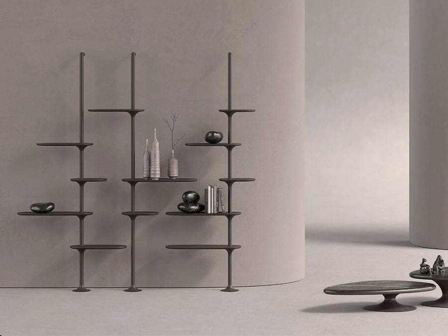 Modello di libreria a parete di design n.4