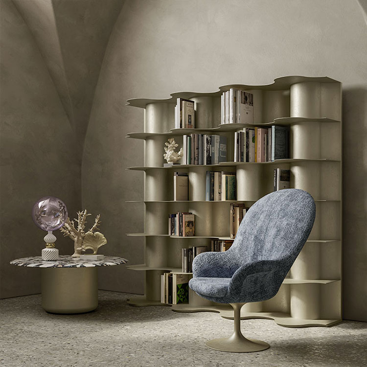 Modello di libreria a parete di design n.7