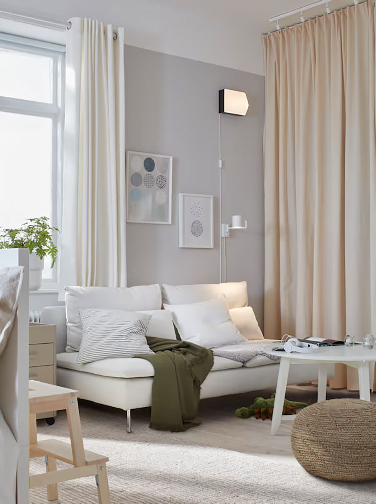 Idee arredamento open space monolocale Ikea n.05