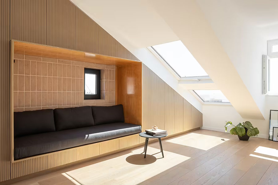 Arredamento mansarda open space n.52