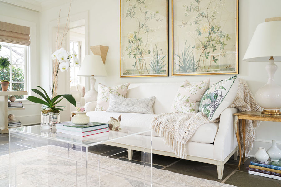 Idee per arredare un soggiorno shabby chic moderno n.1