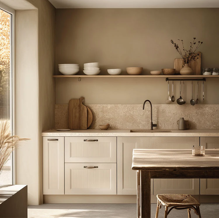 Idee per cucina con pareti colore tortora n.2
