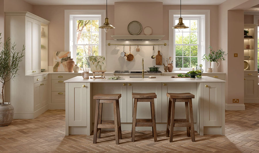 Idee per cucina con pareti colore tortora n.3