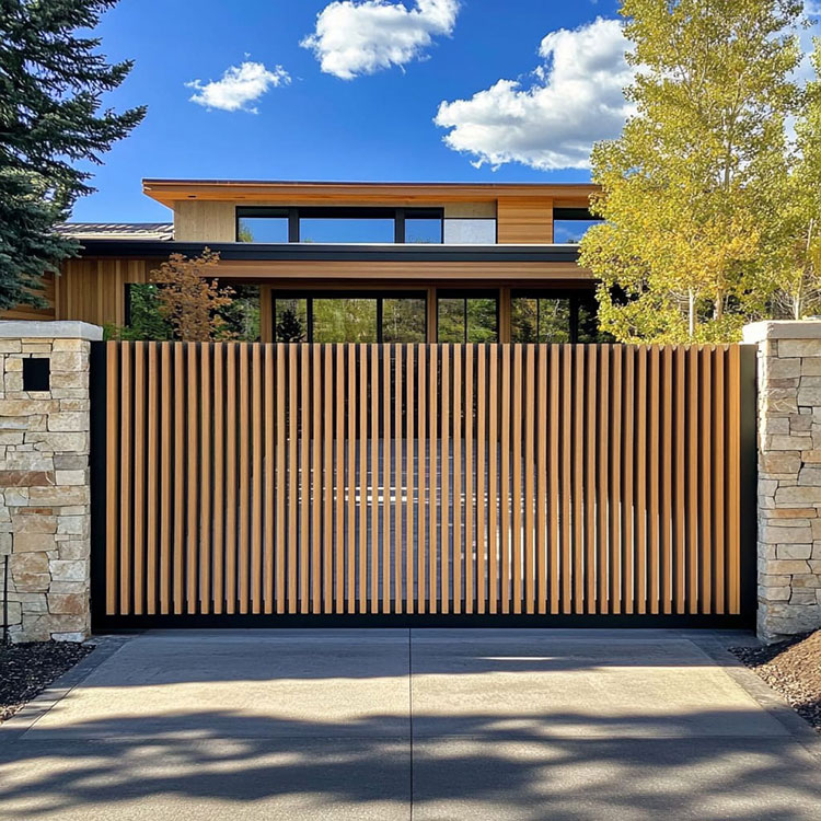 Idee per cancello d'ingresso di una villetta moderna n.11