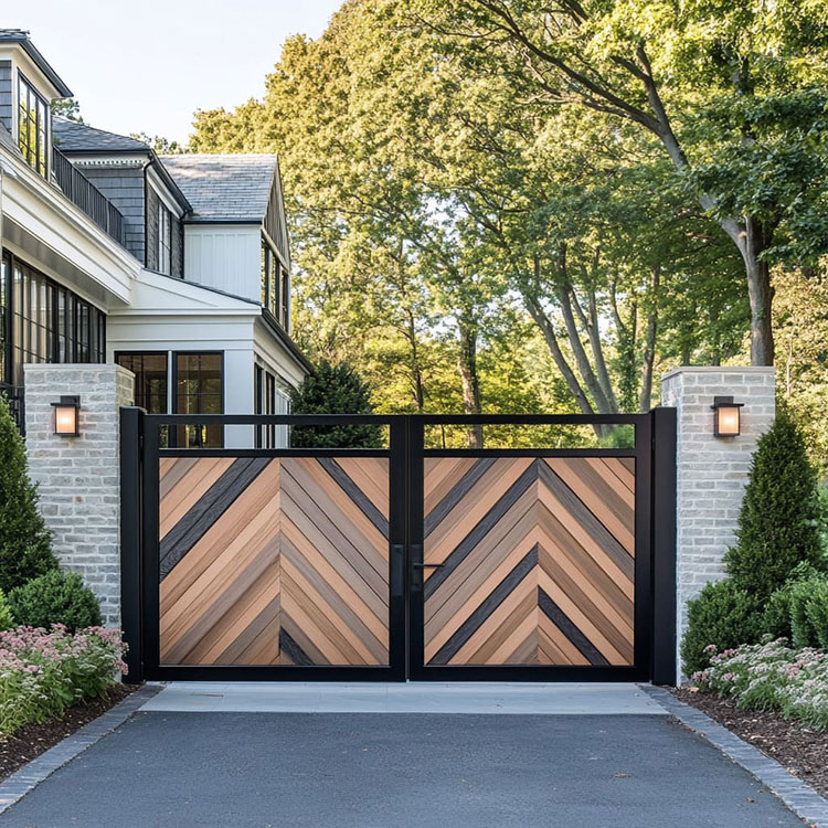 Idee per cancello d'ingresso di una villetta moderna n.18