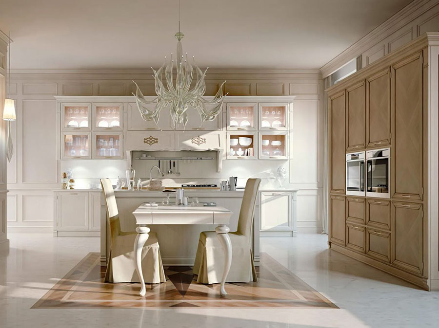 Modello di cucina classica avorio n.15