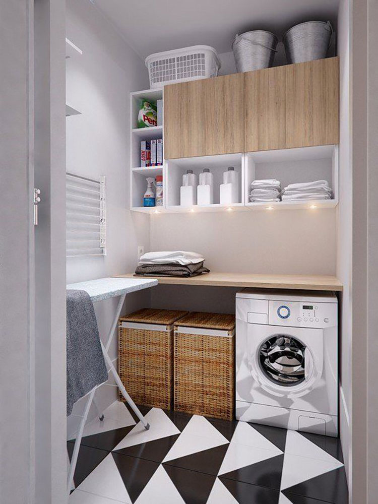 Progetto per lavanderia e stireria in casa n.10 Soluzioni per lavanderia e stireria in casa 10