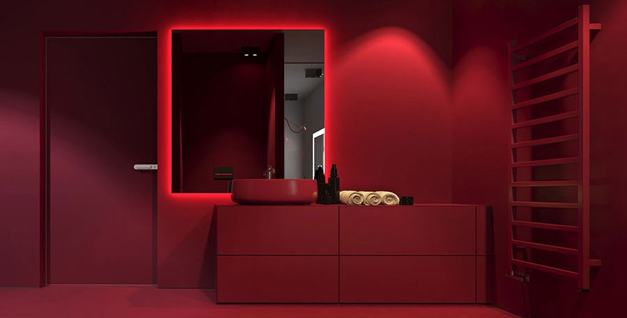Bagno Rosso: Idee per Mobili, Pareti e Rivestimenti