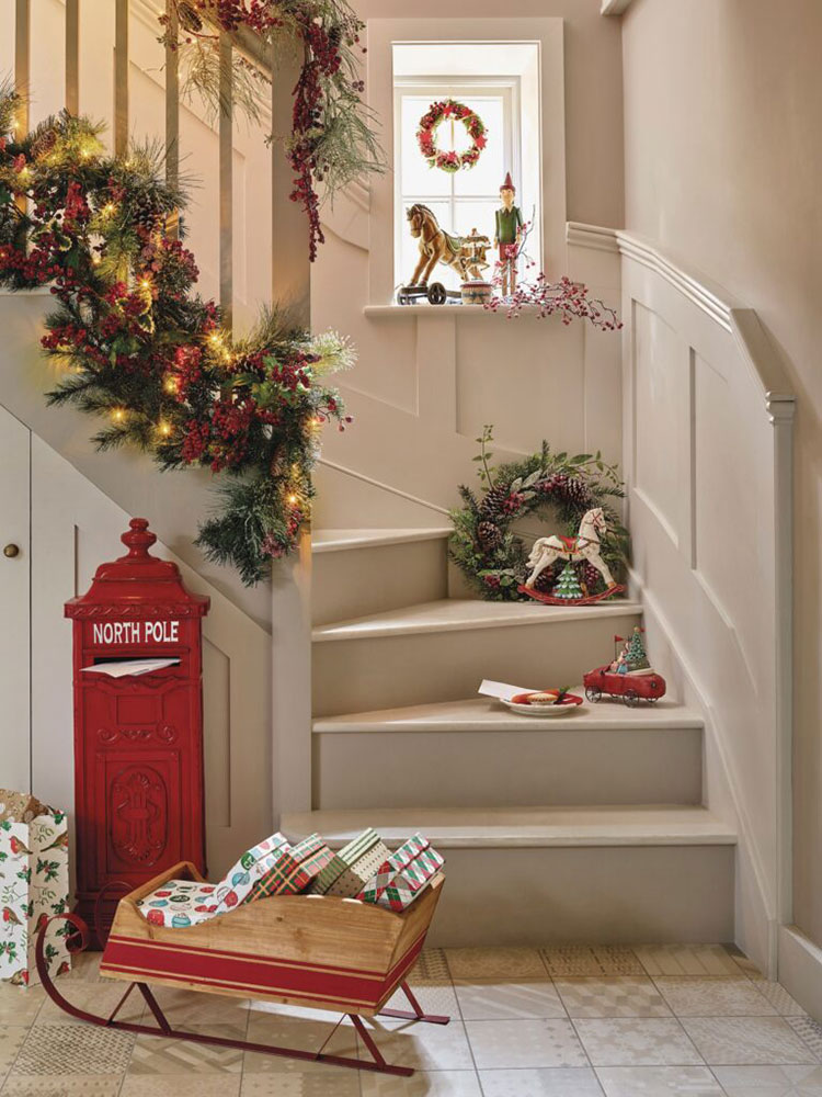 Decorazioni natalizie per l'ingresso di casa n.03