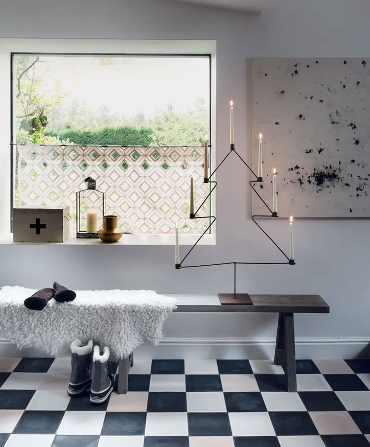 Decorazioni natalizie per l'ingresso di casa n.09