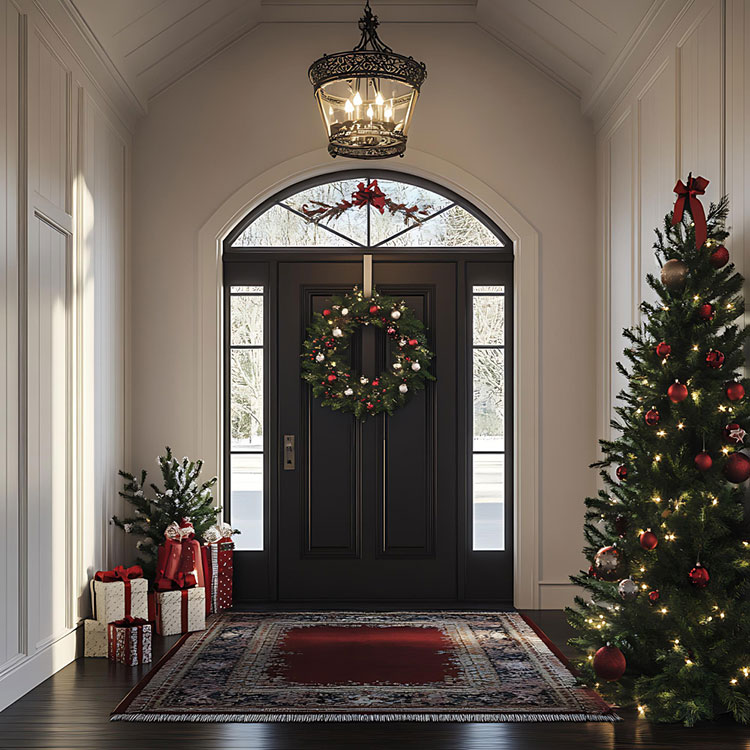 Decorazioni natalizie per l'ingresso di casa n.10