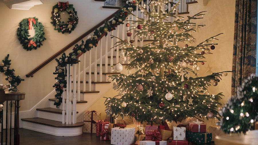 Decorazioni natalizie per l'ingresso di casa n.11