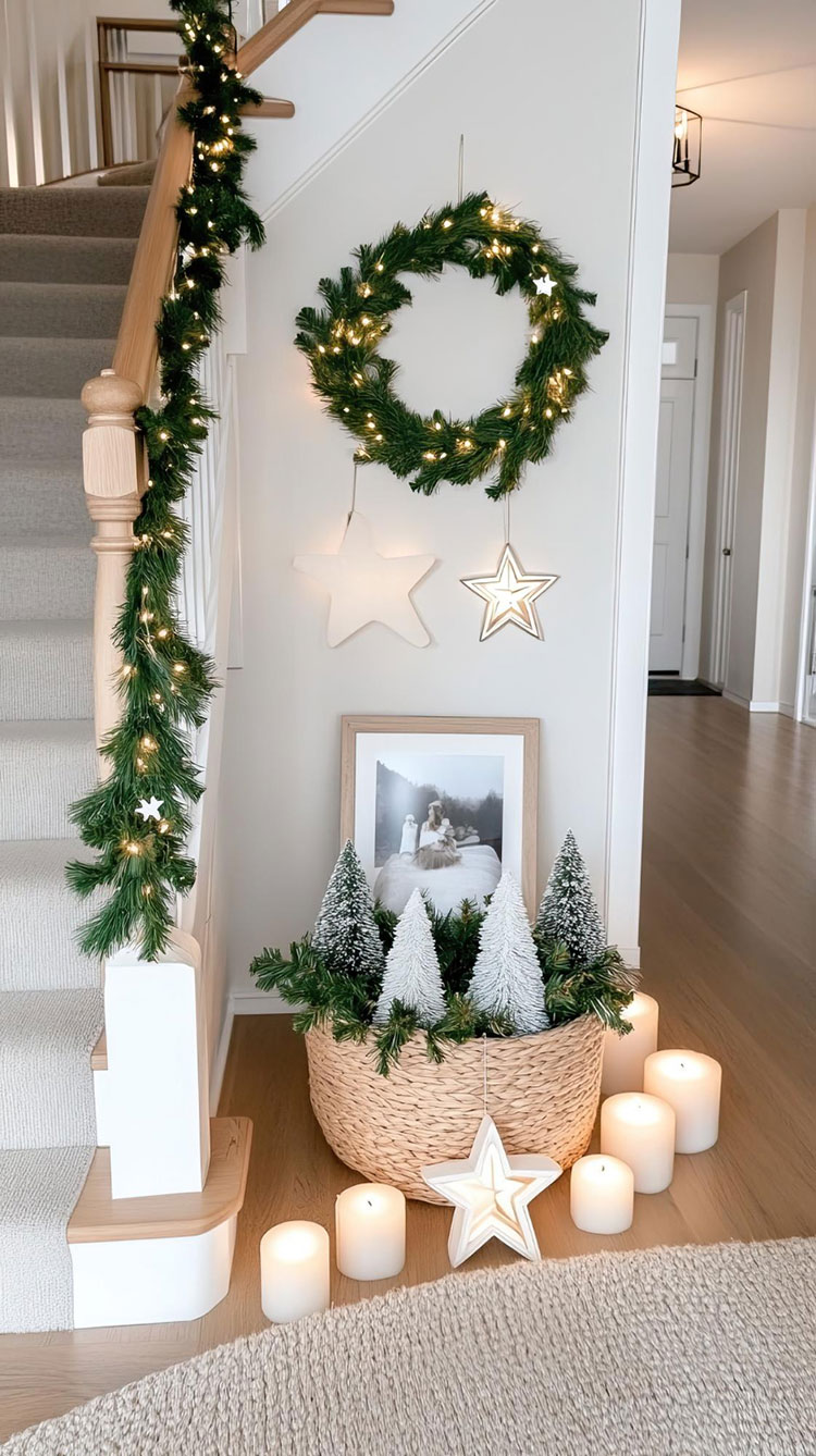 Decorazioni natalizie per l'ingresso di casa n.18