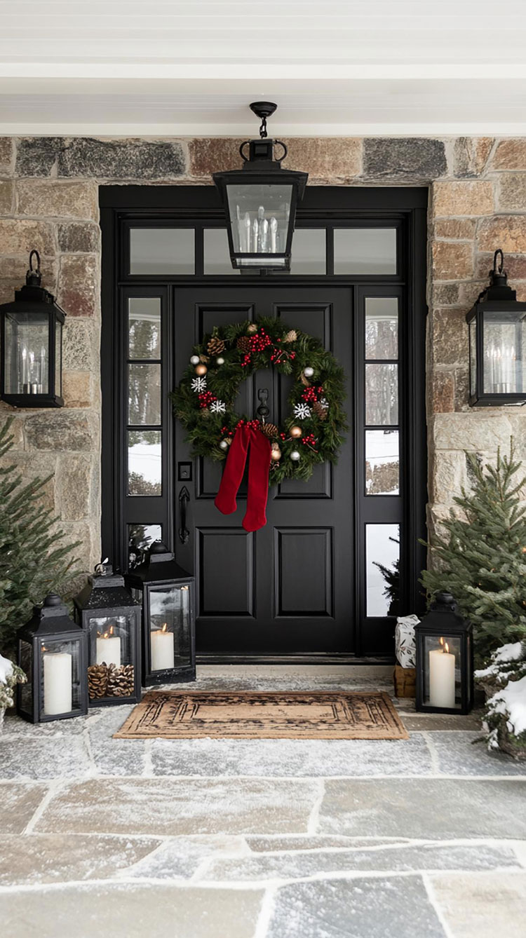 Decorazioni natalizie per l'ingresso di casa n.21