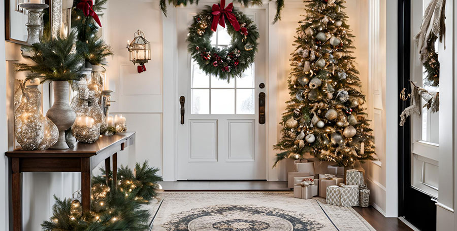 Come arredare l'ingresso di casa per Natale