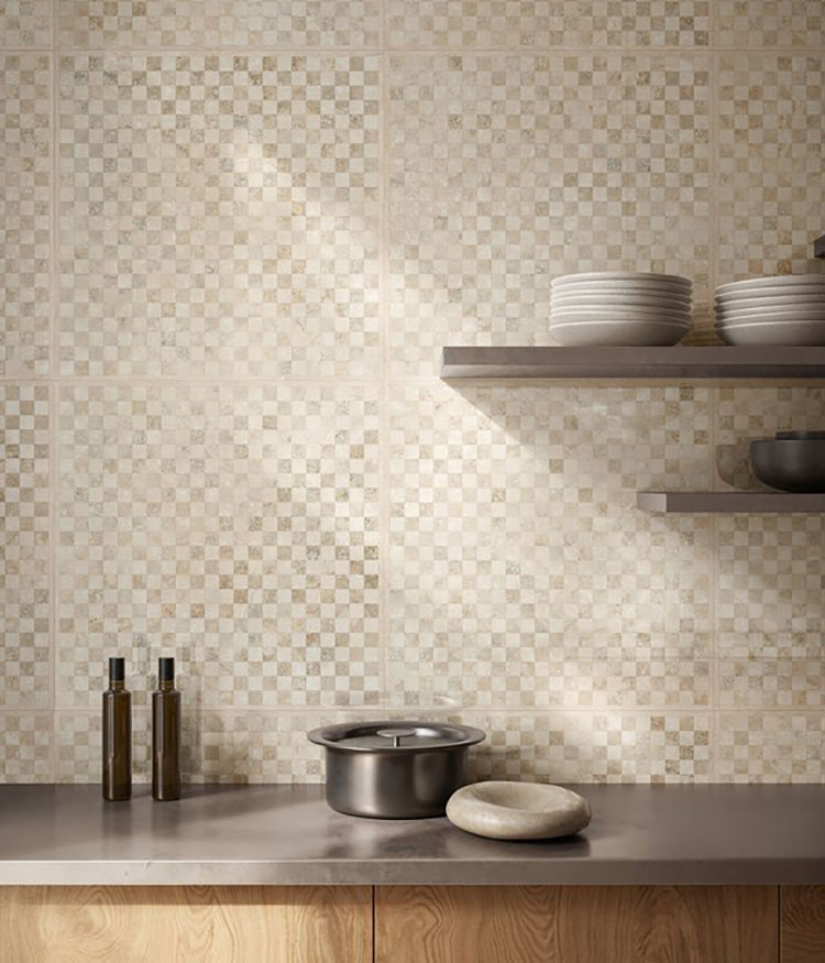 Piastrelle per cucina beige 06 Modello di piastrella per cucina beige n.06