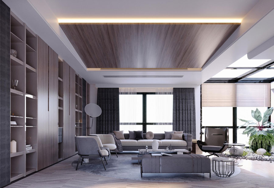 Idee controsoffitto in legno n.2