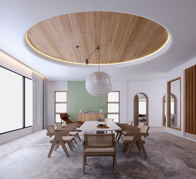 Idee controsoffitto in legno n.3