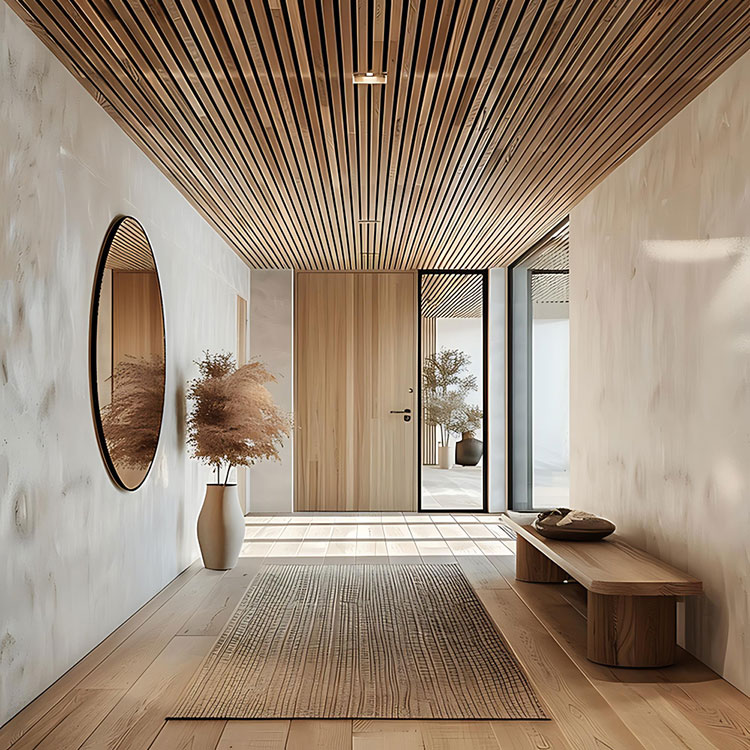 Idee controsoffitto in legno n.6