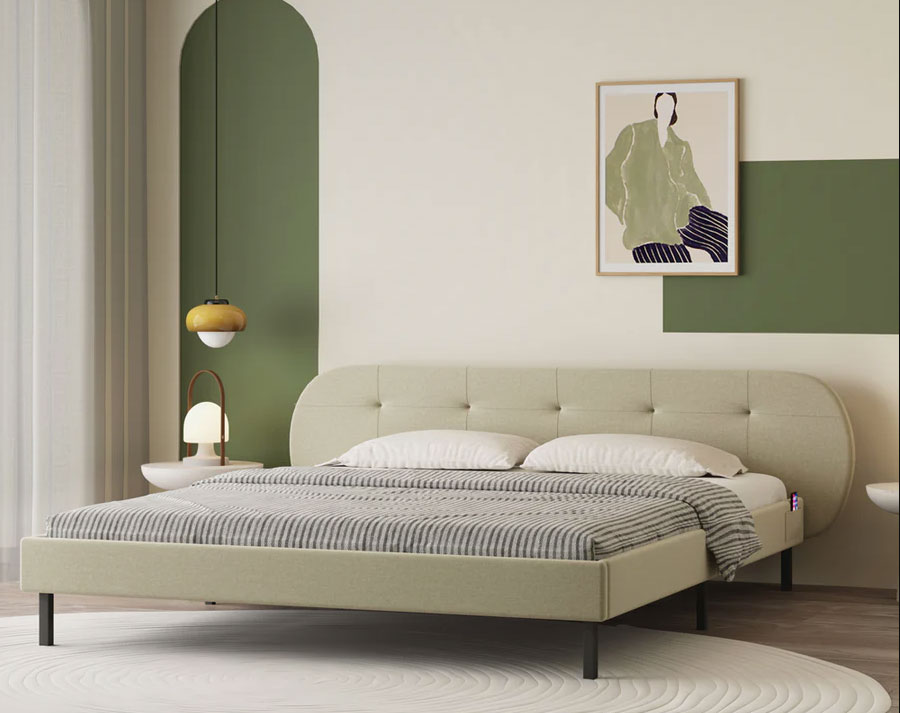 Letto matrimoniale 140 x 190 cm 3 Modello di letto matrimoniale 140 x 190 cm n.3