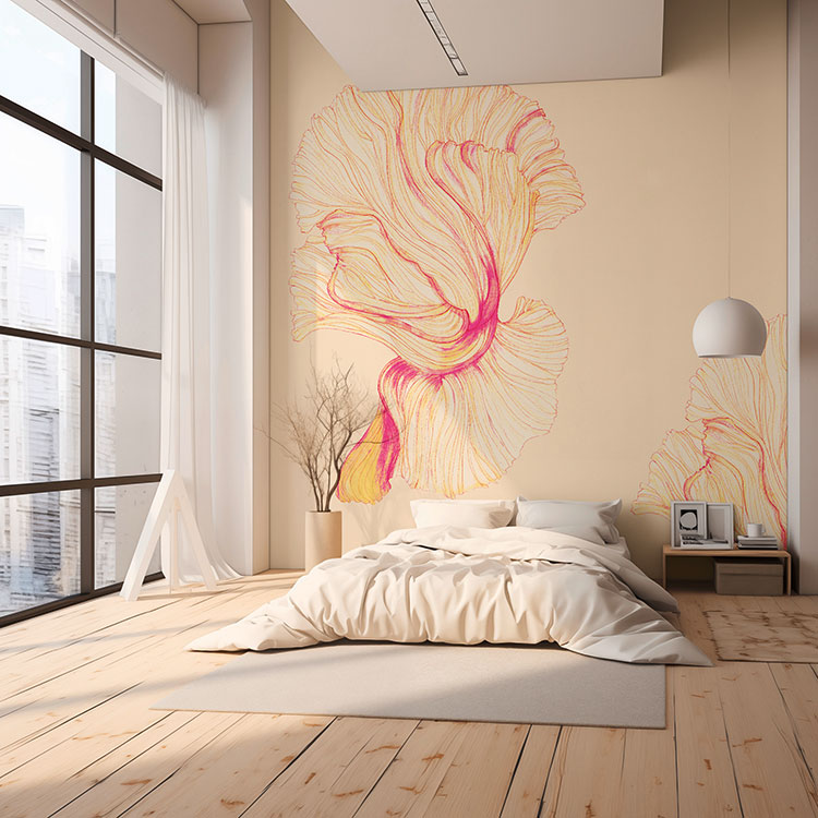 Carta da parati floreale moderna 06 Idee per carta da parati floreale moderna n.6