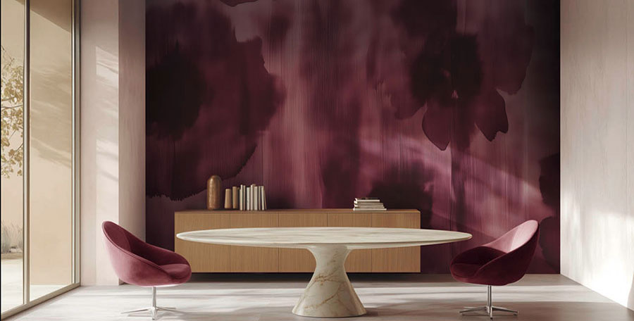 Carta da Parati Floreale Moderna: Macro Decori di Design 2 Carta da parati floreale moderna in versione macro