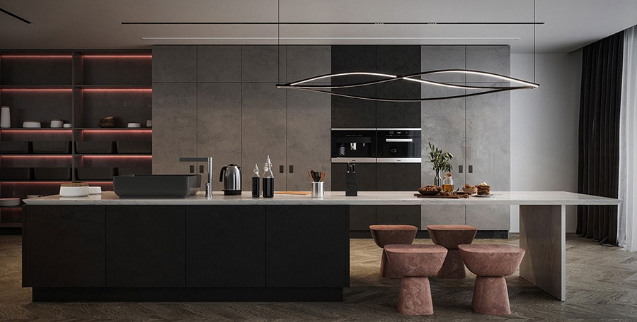 Illuminazione Isola Cucina Moderna: Tutte le Novità 2 Come illuminare l'isola della cucina