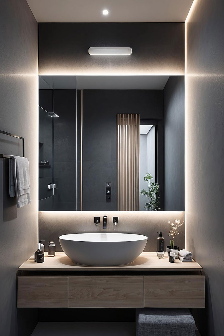 Come illuminare un mobile bagno