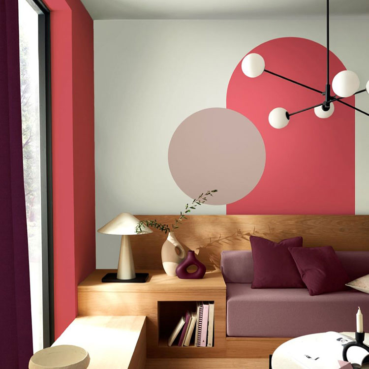 Idee per soggiorno con pareti colorate n.19