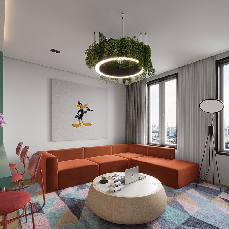 Idee arredi colore mattone n.1