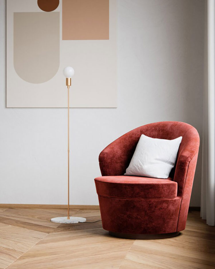 Idee arredi colore mattone n.3