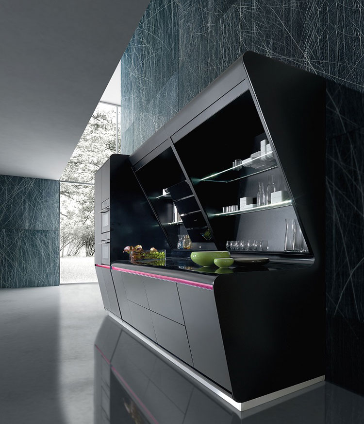 Cucine futuristiche 01 Modello di cucina futuristica n.1