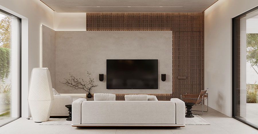 Soggiorno bianco e legno 02 Idee soggiorno bianco e legno n.02