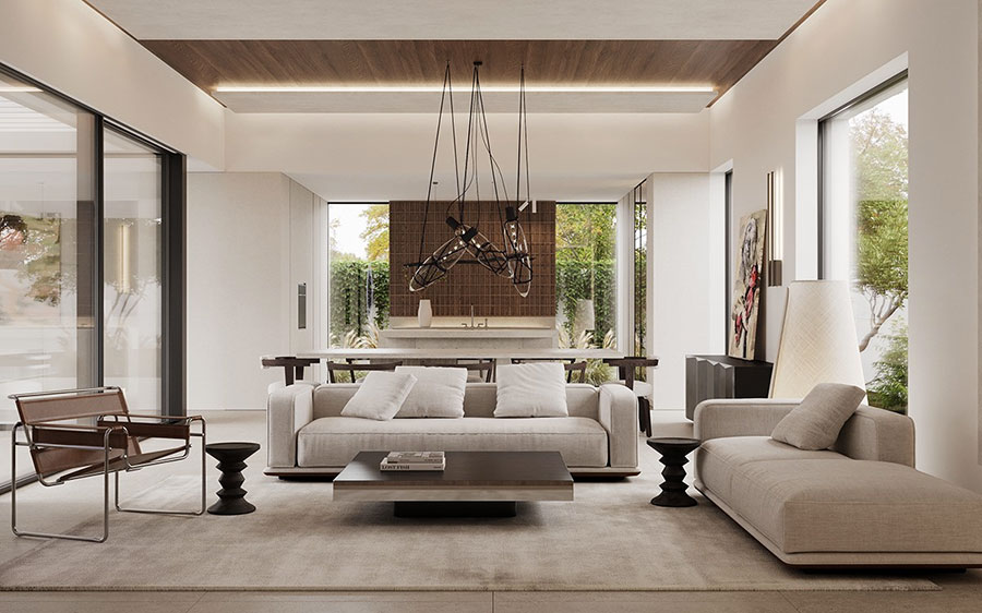 Soggiorno bianco e legno 04 Idee soggiorno bianco e legno n.04